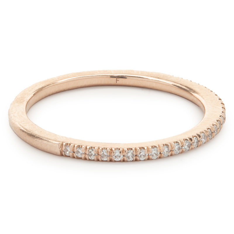 14 Karat Rose Gold Diamond Band