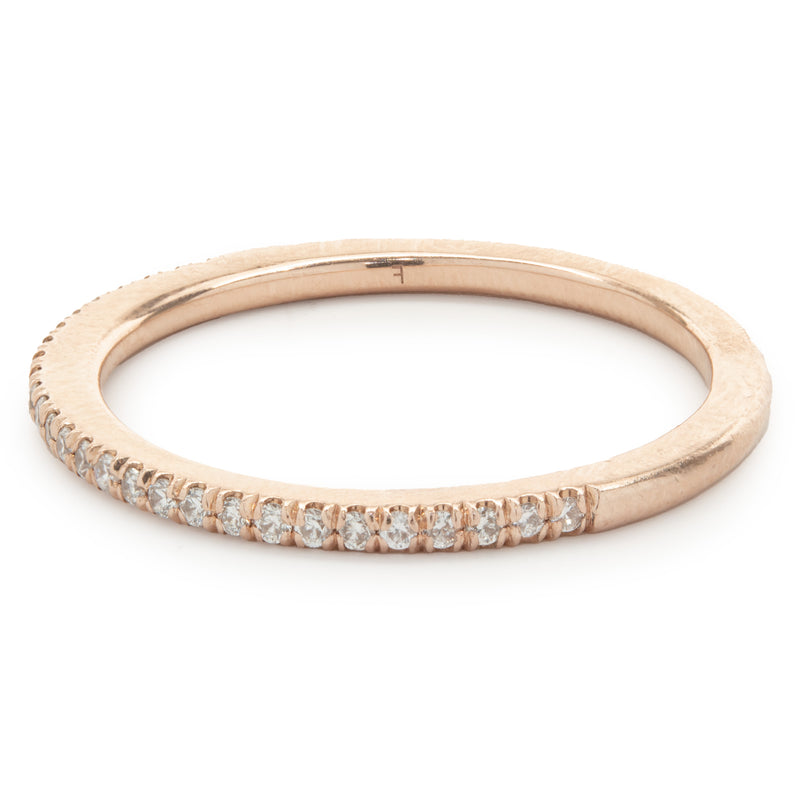 14 Karat Rose Gold Diamond Band