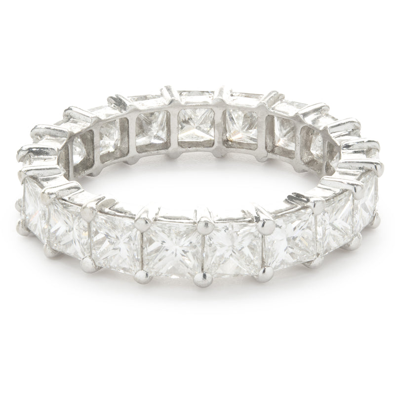 14 Karat White Gold Princess Cut Diamond Eternity Band