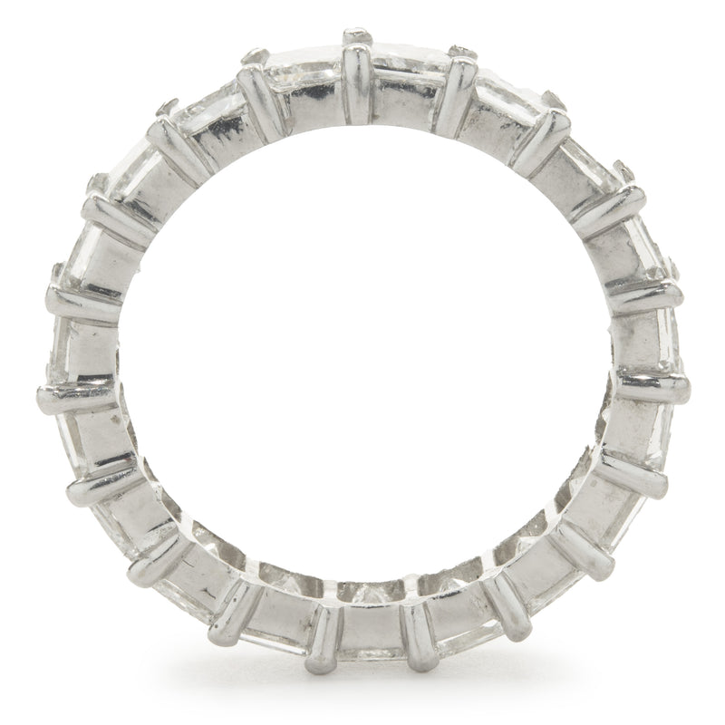 14 Karat White Gold Princess Cut Diamond Eternity Band