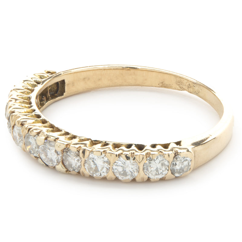 14 Karat Yellow Gold Diamond Band