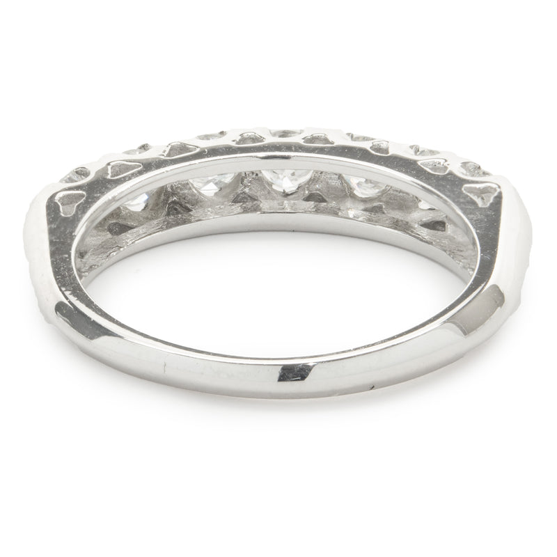 14 Karat White Gold Diamond Band