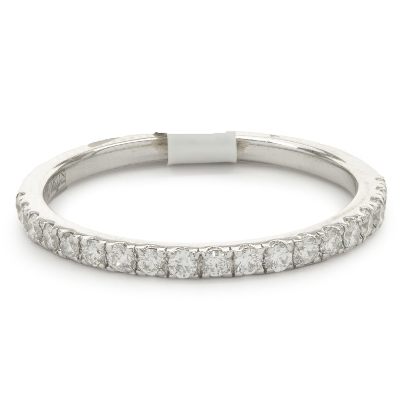 14 Karat White Gold Diamond Band