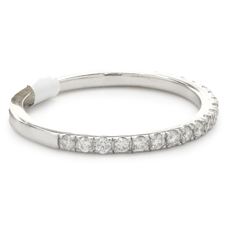14 Karat White Gold Diamond Band