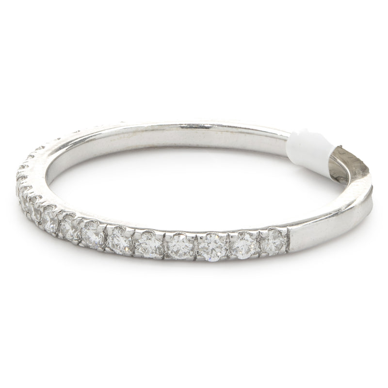 14 Karat White Gold Diamond Band