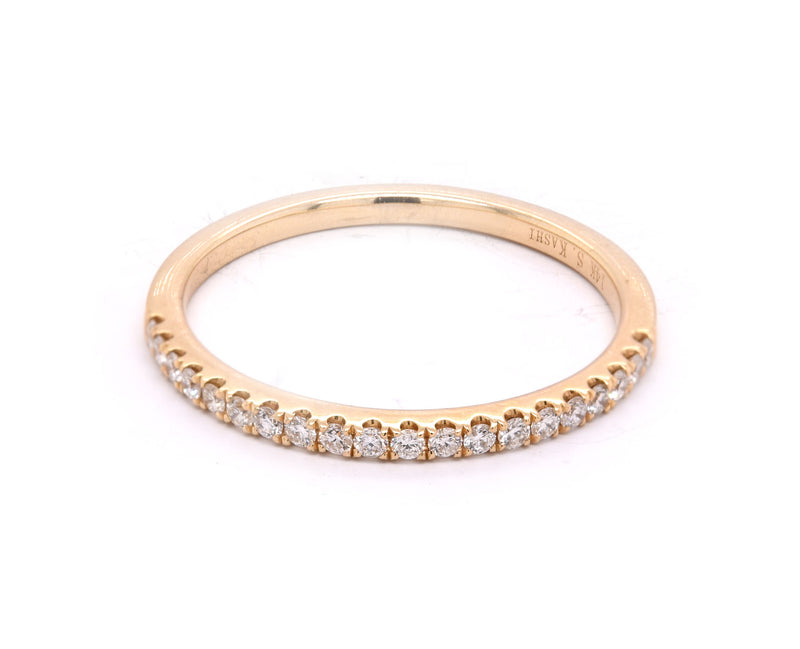 14 Karat Yellow Gold Diamond Band