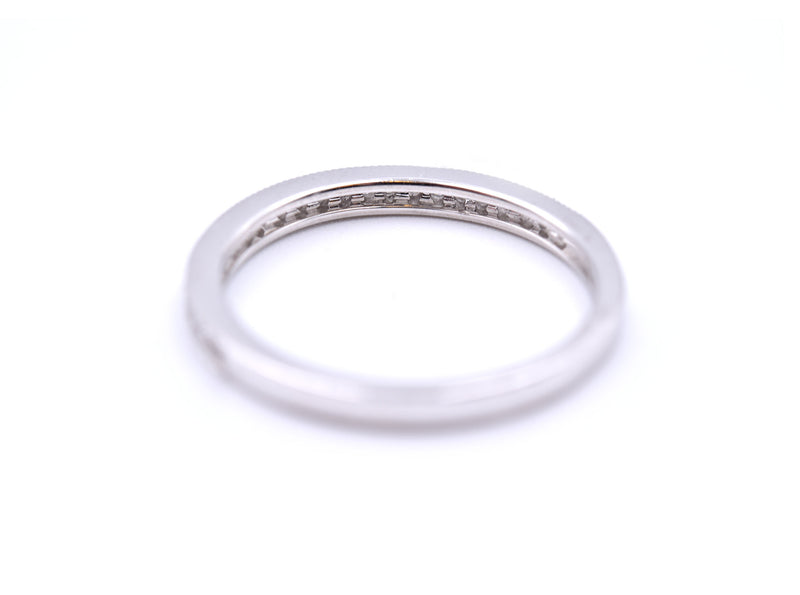 18k White Gold Diamond Bead Set Band