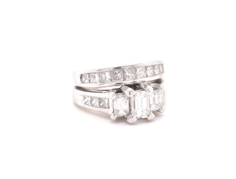 14k White Gold 0.75ct Diamond Wedding Set