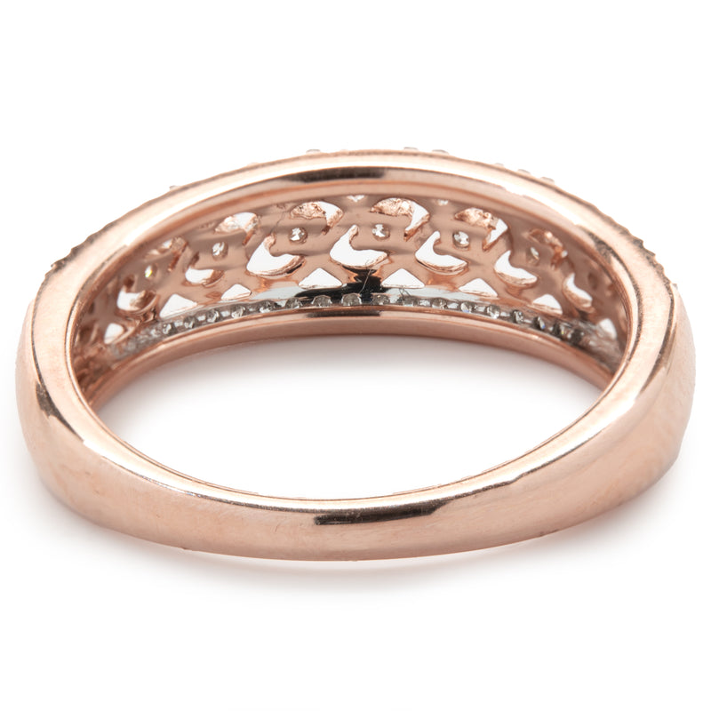10 Karat Rose Gold Open Lace Band