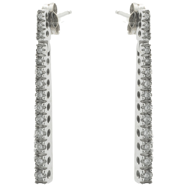 Diamond 18k White Gold Drop Earrings