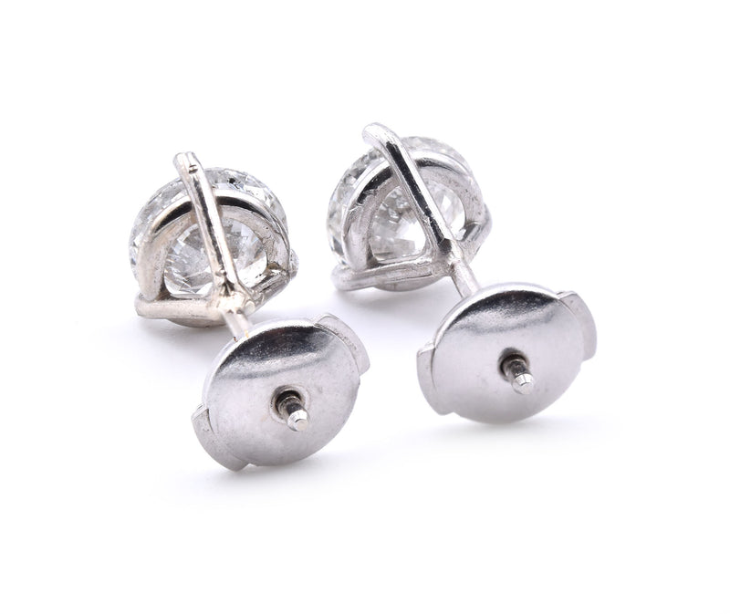14k White Gold 2.08cttw Diamond Stud Earrings