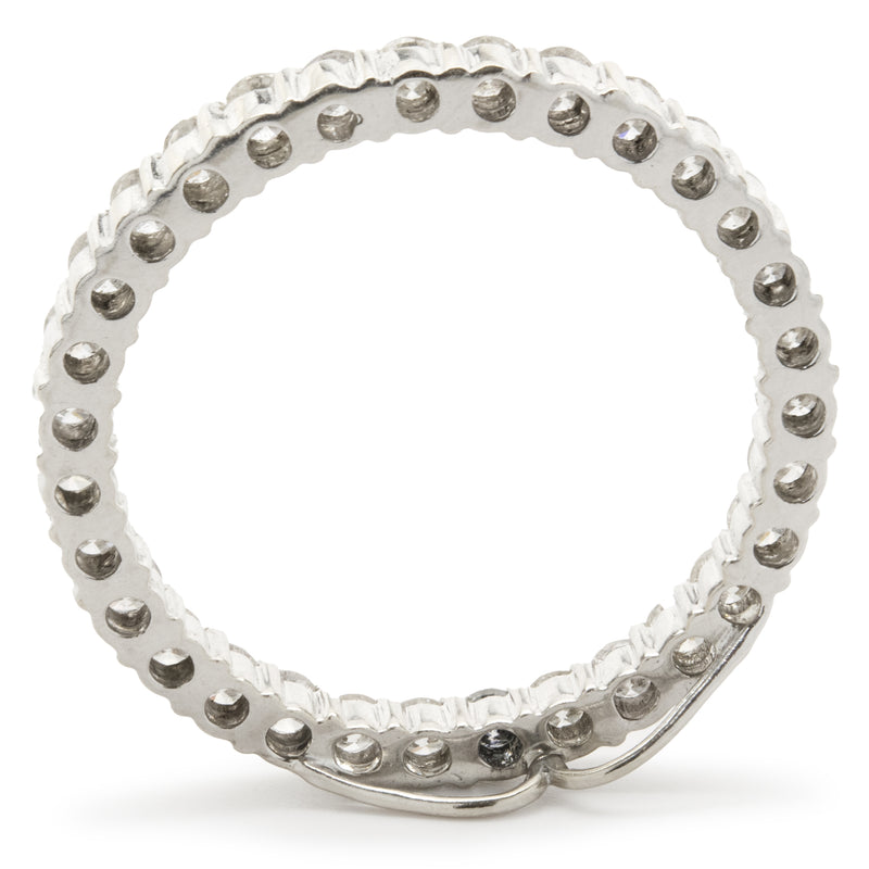 14 Karat White Gold Diamond Circle Of Life Necklace