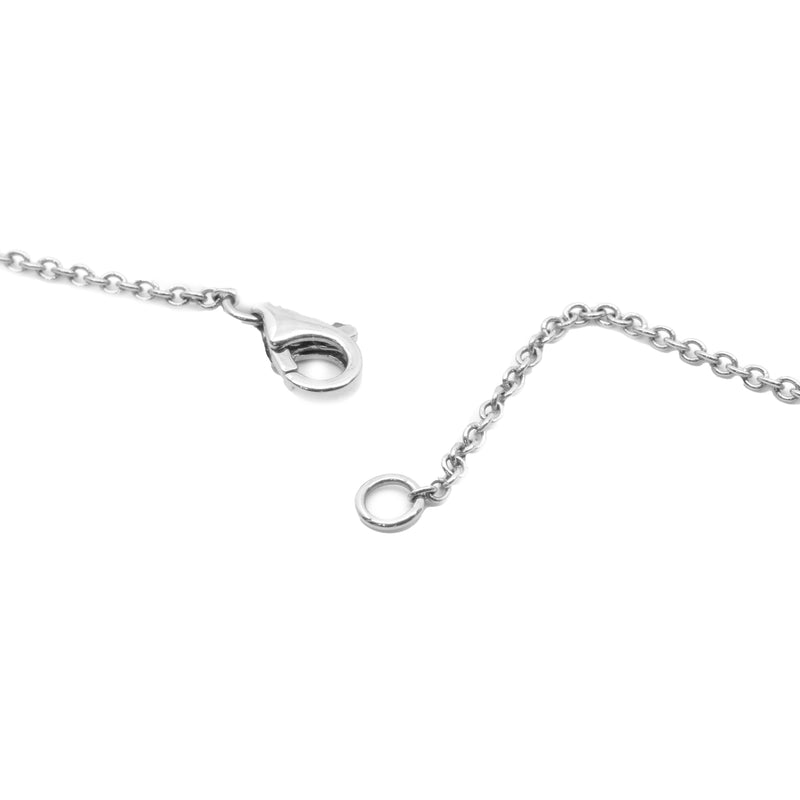 18 Karat White Gold Pave Diamond Butterfly Necklace