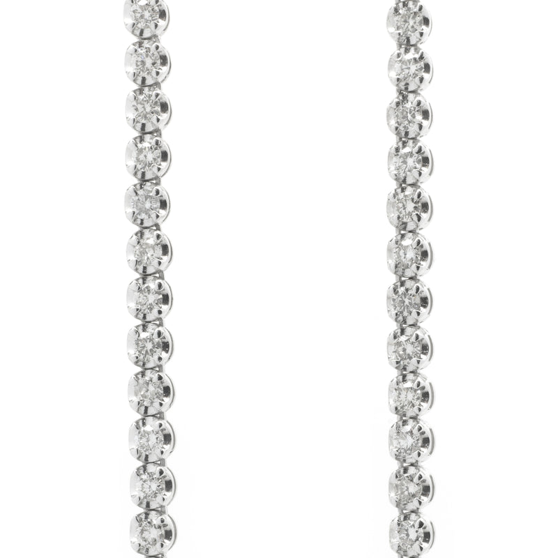 14 Karat White Gold Diamond Tennis Necklace
