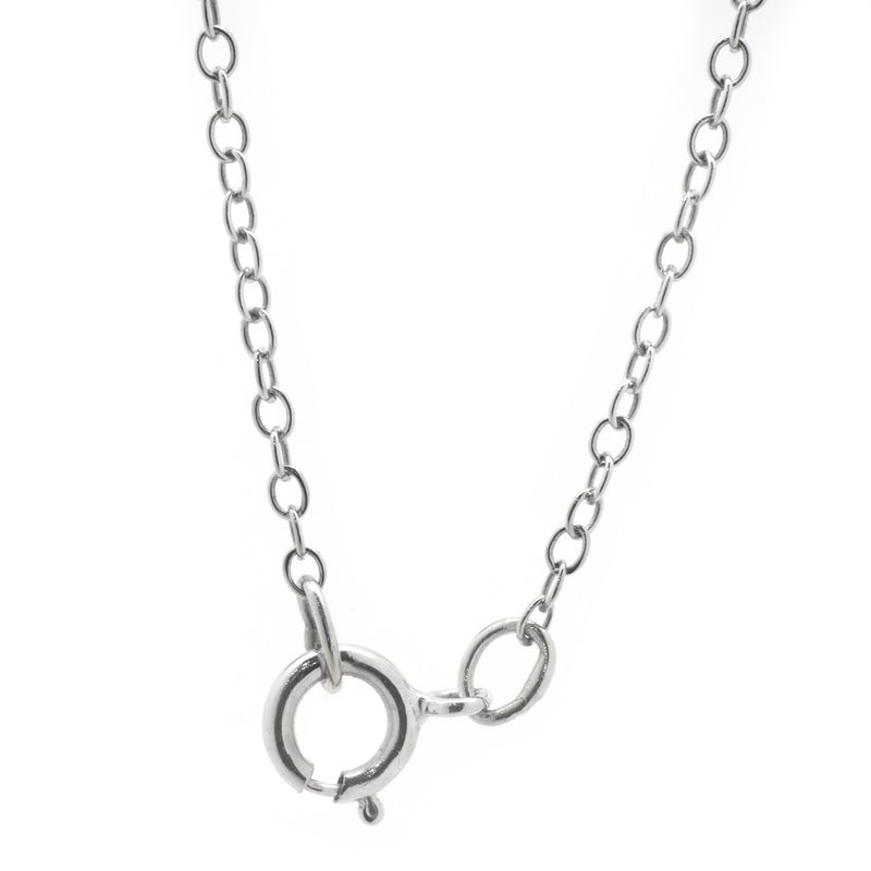 14 Karat White Gold Diamond Bar Necklace