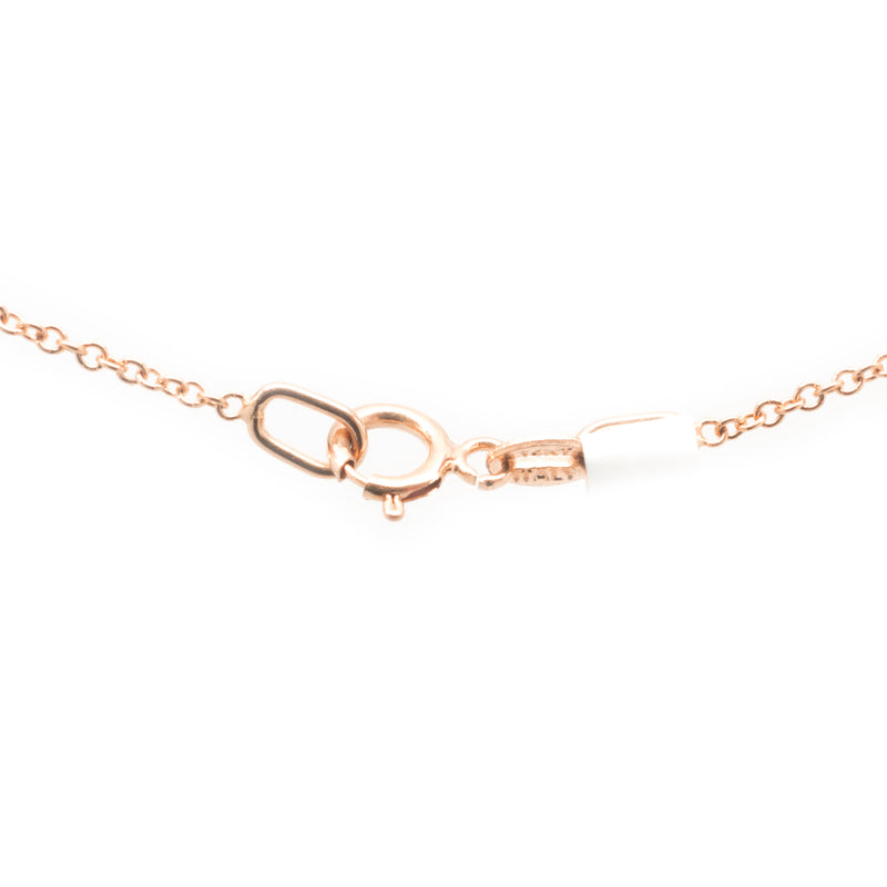 14 Karat Rose Gold Round Brilliant Diamond Solitaire Necklace