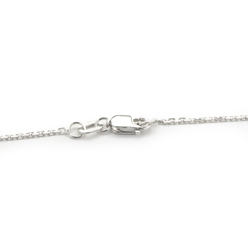 14 Karat White Gold Pear Diamond Halo Necklace