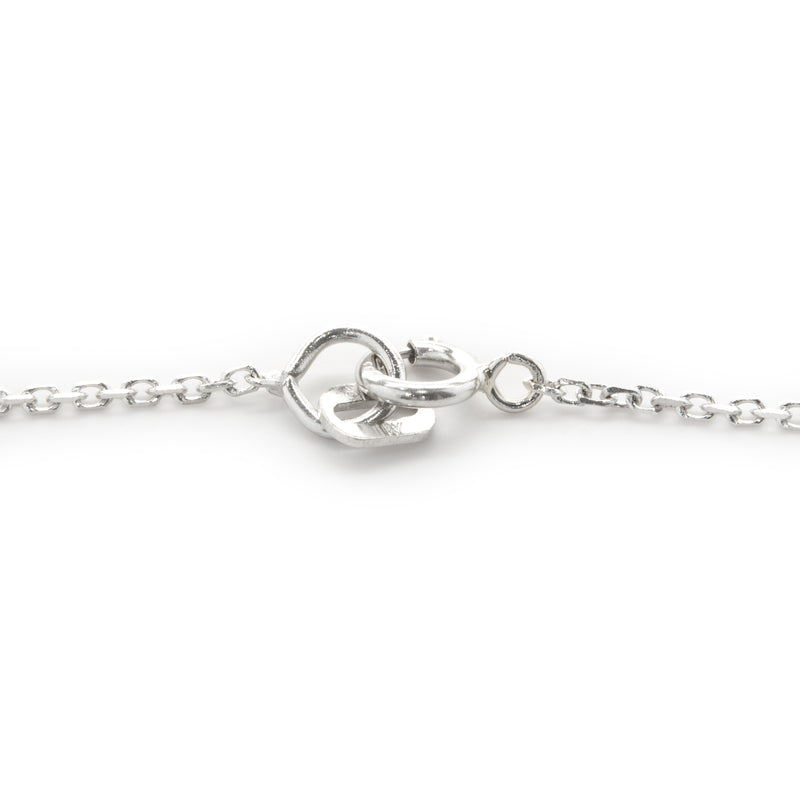 14 Karat White and Yellow Gold Diamond Circle Necklace