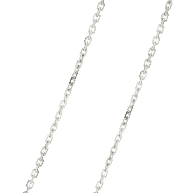 14 Karat White Gold Princess Cut Diamond Halo Necklace