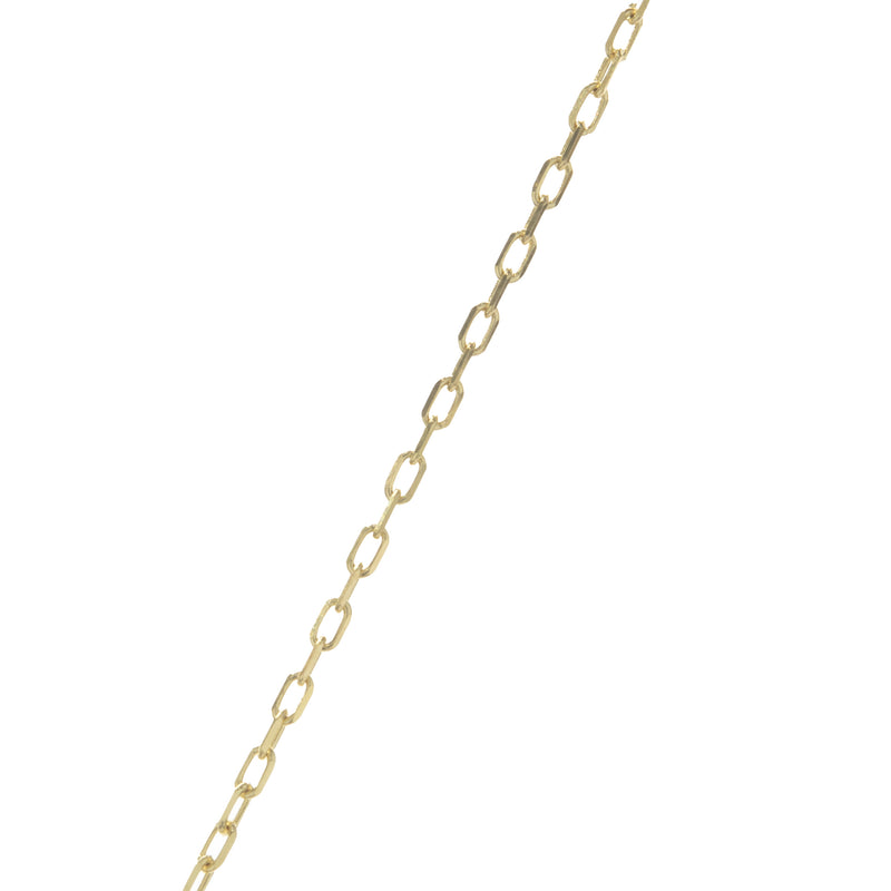 18 Karat Yellow Gold Pave Diamond Feather Drop Necklace