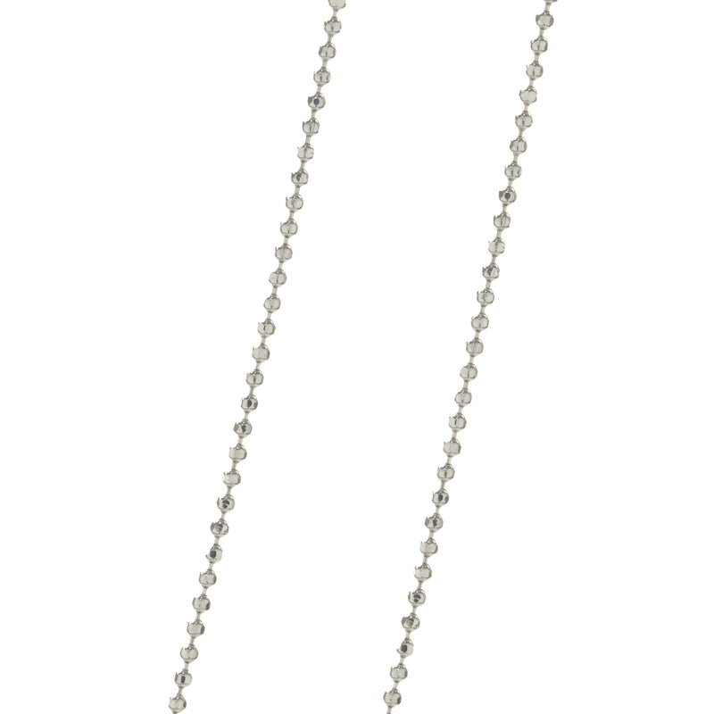 14 Karat White Gold Diamond “A” Necklace