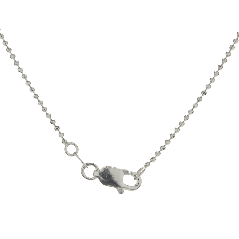 14 Karat White Gold Diamond “A” Necklace