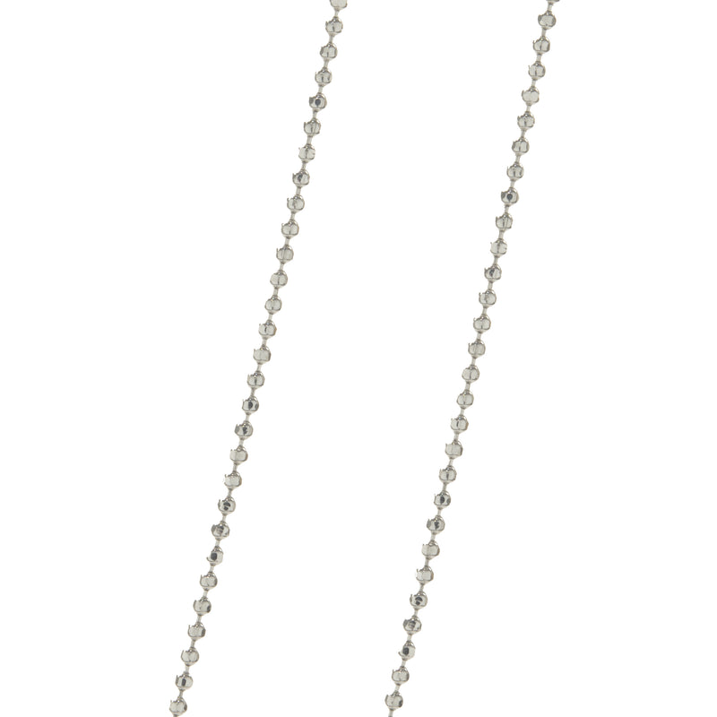 14 Karat White Gold Diamond “D” Necklace