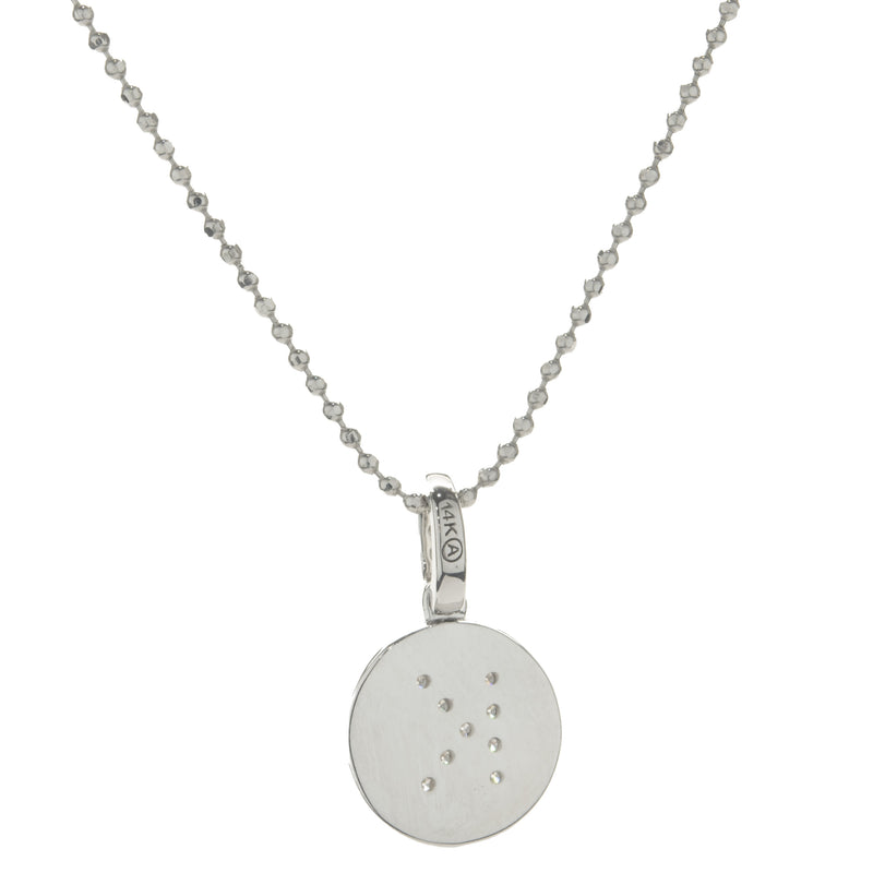 14 Karat White Gold Diamond “K” Necklace