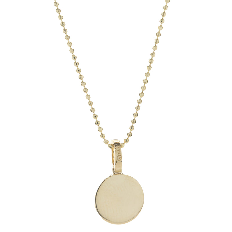 14 Karat Yellow Gold Diamond “N” Necklace