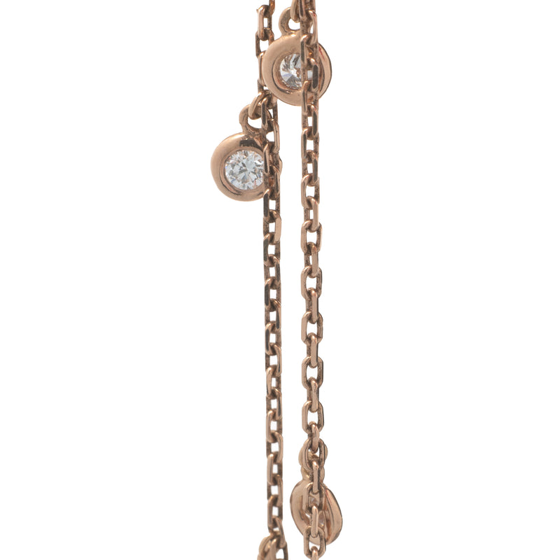 14k Rose Gold Diamonds by the Yard Necklace