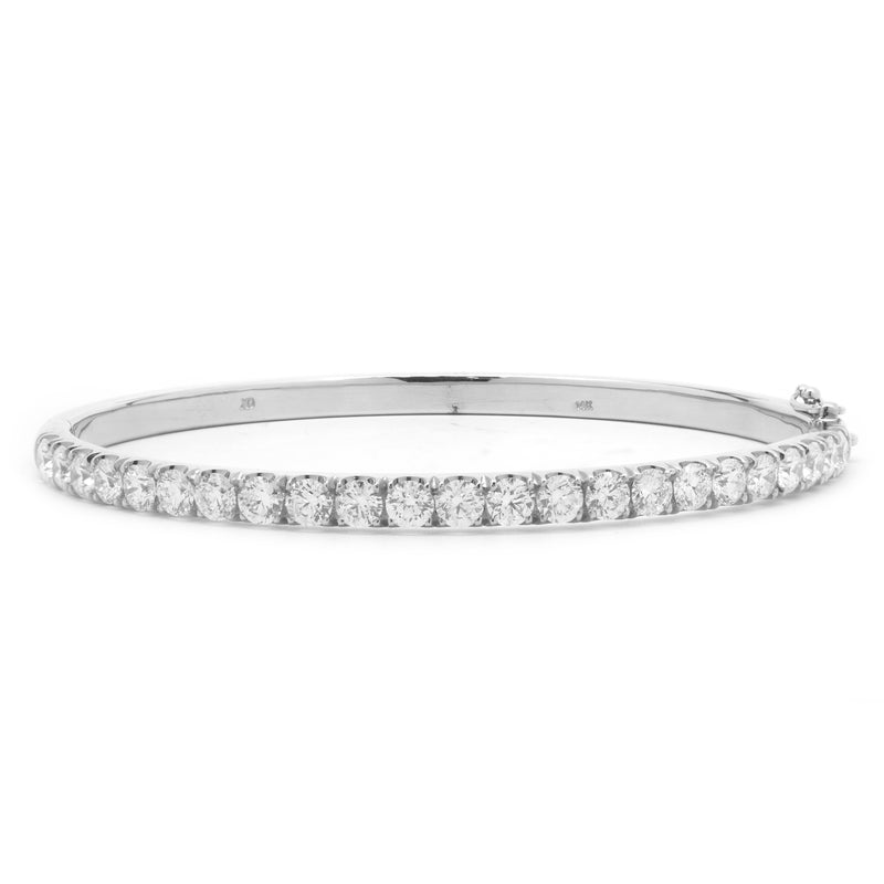 18 Karat White Gold Diamond Bangle Bracelet