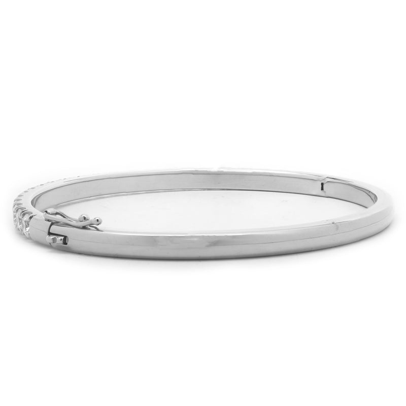 18 Karat White Gold Diamond Bangle Bracelet