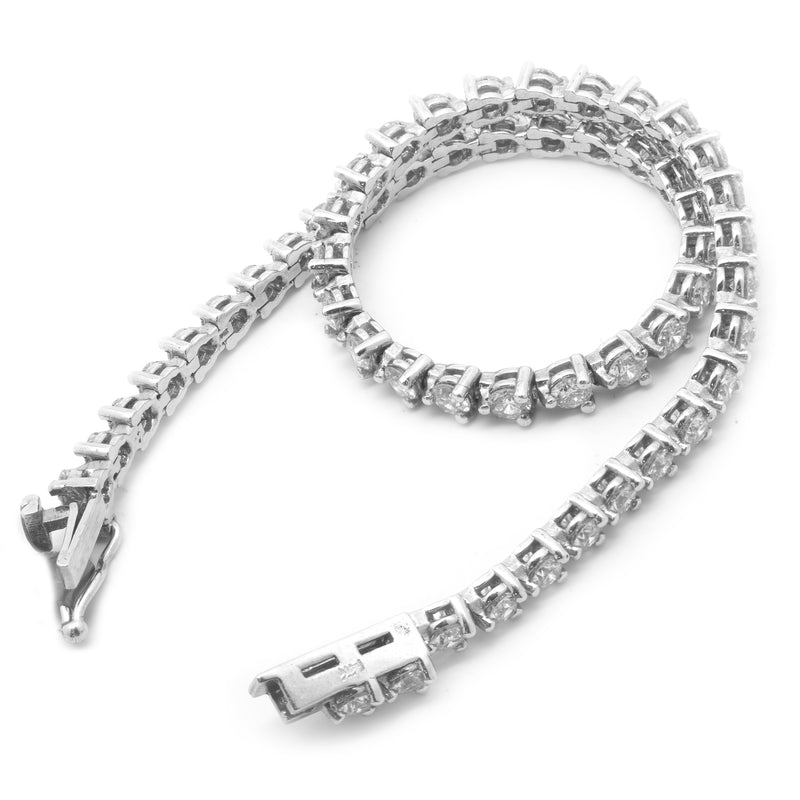 14 Karat White Gold Diamond Tennis Bracelet