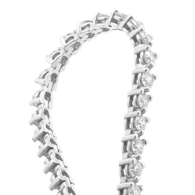 14 Karat White Gold Diamond Tennis Bracelet