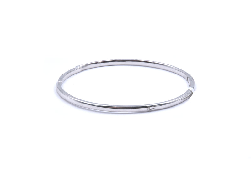 18 Karat White Gold Diamond Bangle Bracelet