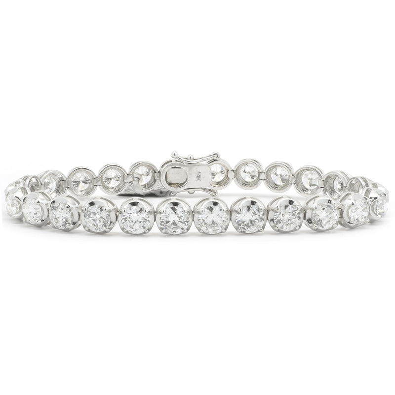 14 Karat White Gold Diamond Tennis Bracelet