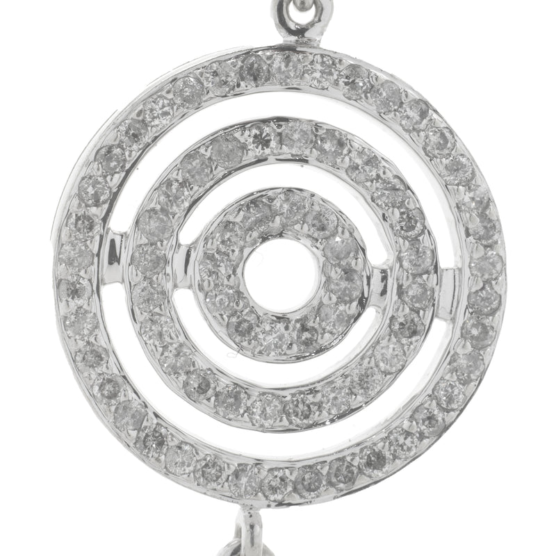 14 Karat White Gold Multi Circle Link Bracelet
