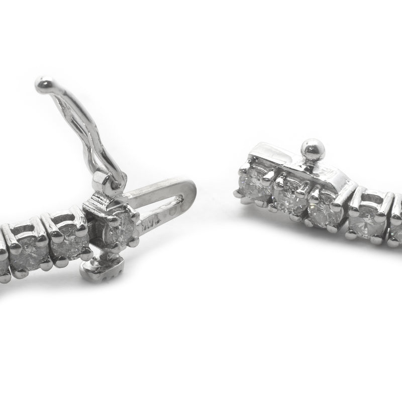 14 Karat White Gold Diamond Tennis Bracelet