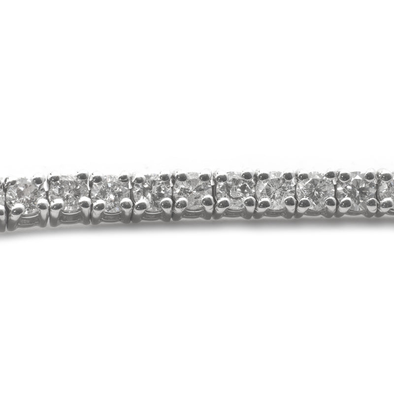 14 Karat White Gold Diamond Tennis Bracelet