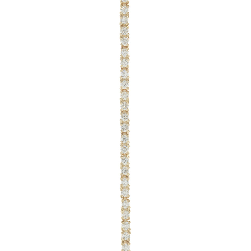 14 Karat Yellow Gold Diamond Tennis Bracelet