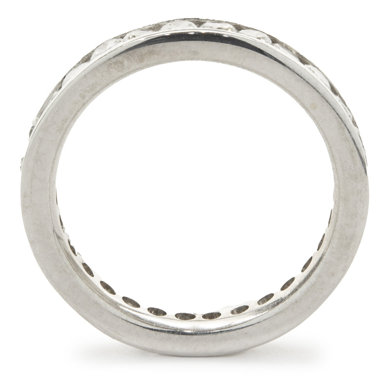 14 Karat White Gold Channel Set Diamond Toe Ring