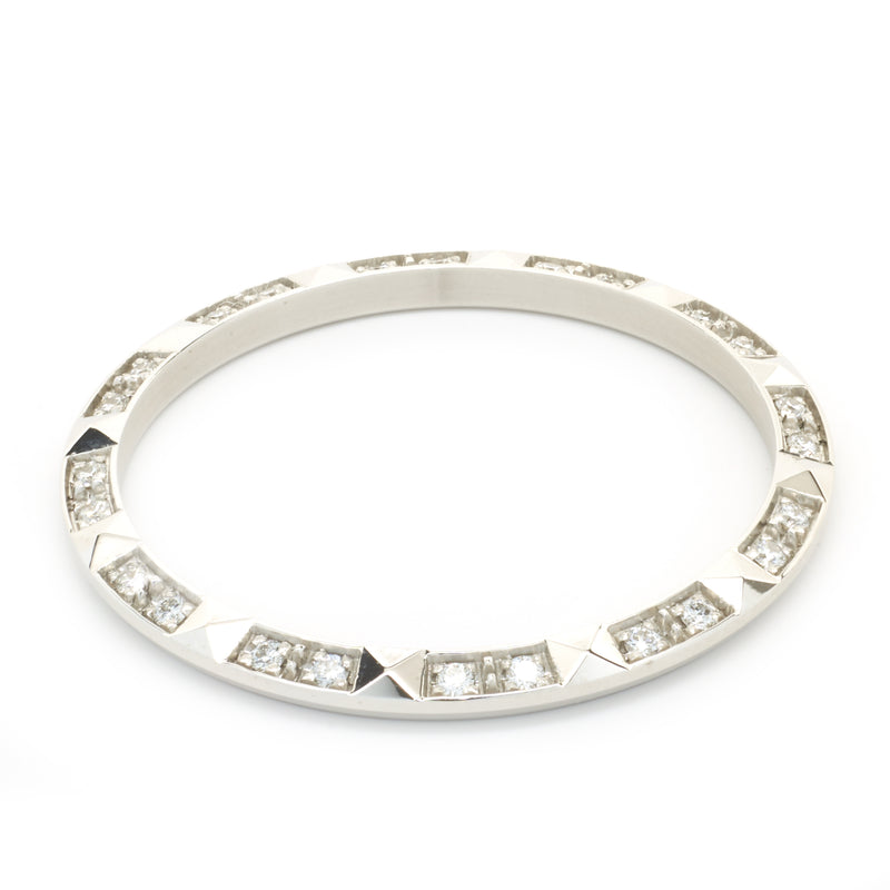18k White Gold Custom Diamond Bezel 36MM