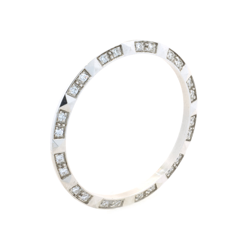 18k White Gold Custom Diamond Bezel 36MM