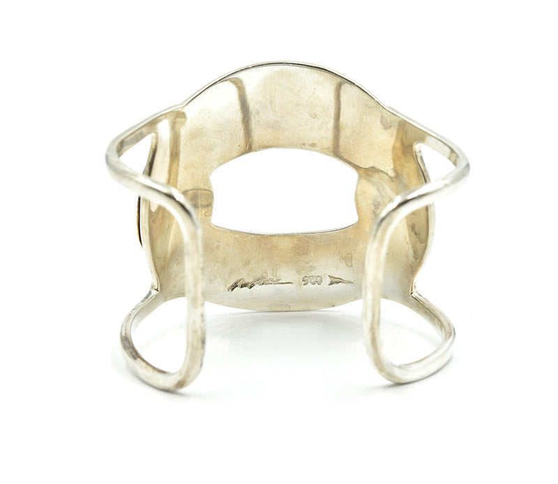 Barry Brinker Sterling Silver and Gold Vermeil Vintage Cuff Bracelet