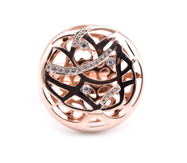 14k Rose Gold Custom Diamond Fashion Ring