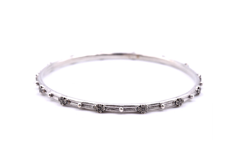 Armenta Sterling Silver Diamond Bangle Bracelet