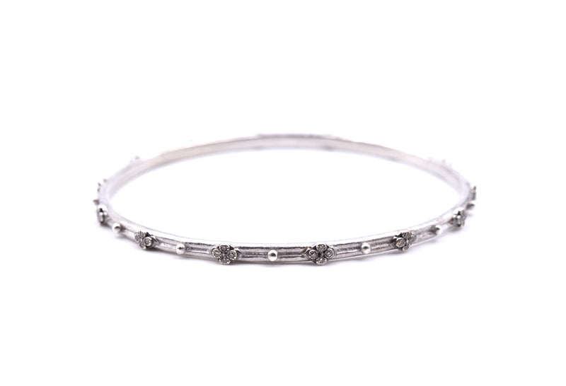 Armenta Sterling Silver Diamond Bangle Bracelet