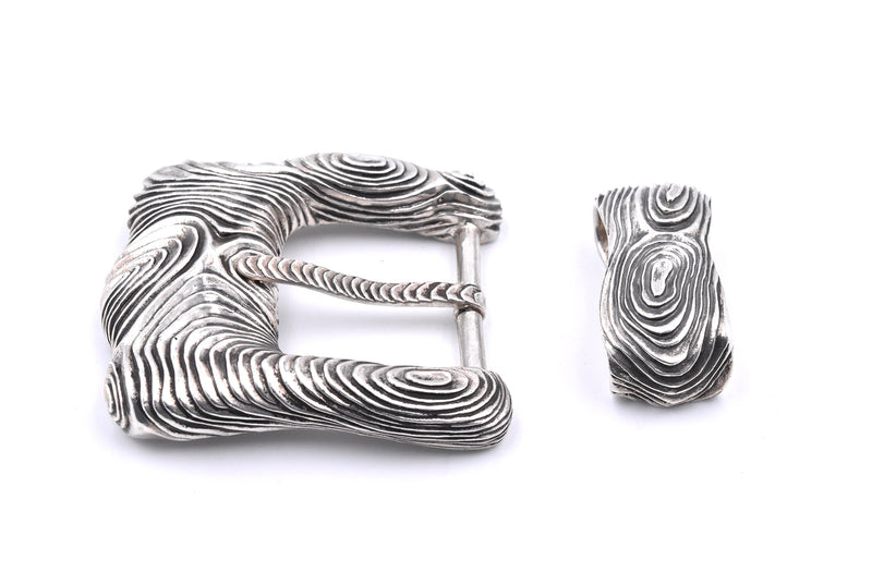 Stephen Dweck Sterling Silver Belt Buckle