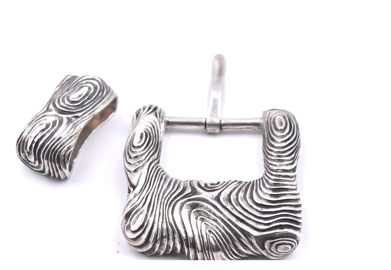 Stephen Dweck Sterling Silver Belt Buckle