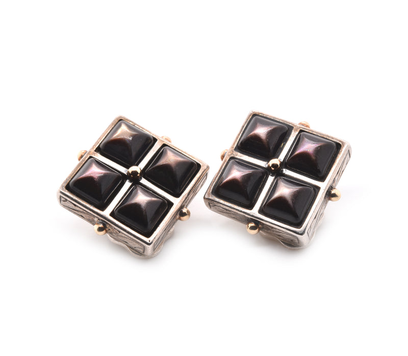Stephen Dweck 18k Yellow Gold and Sterling Silver Mother-of-Pearl Clip-On Earrings